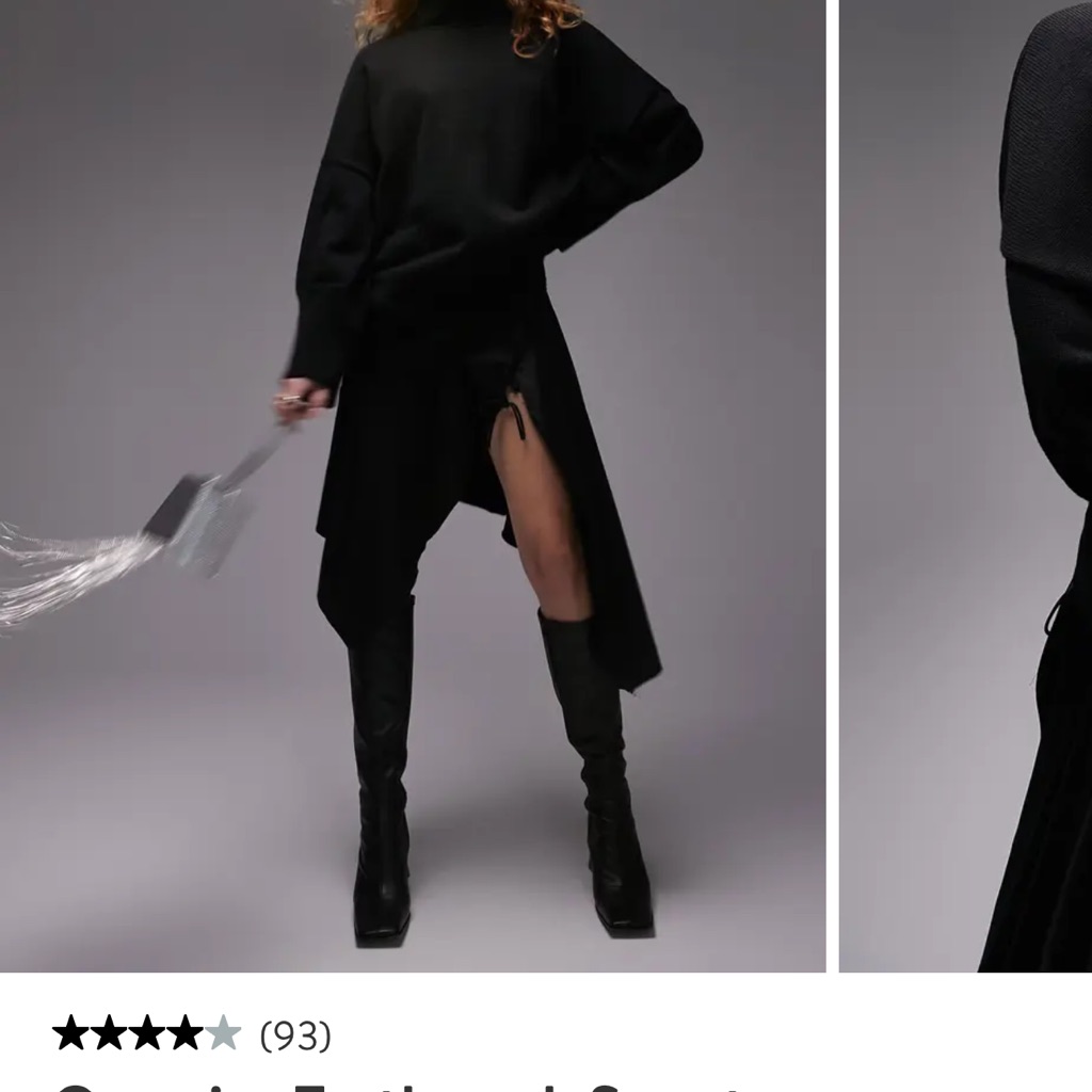 Black Oversized Sweater Topshop